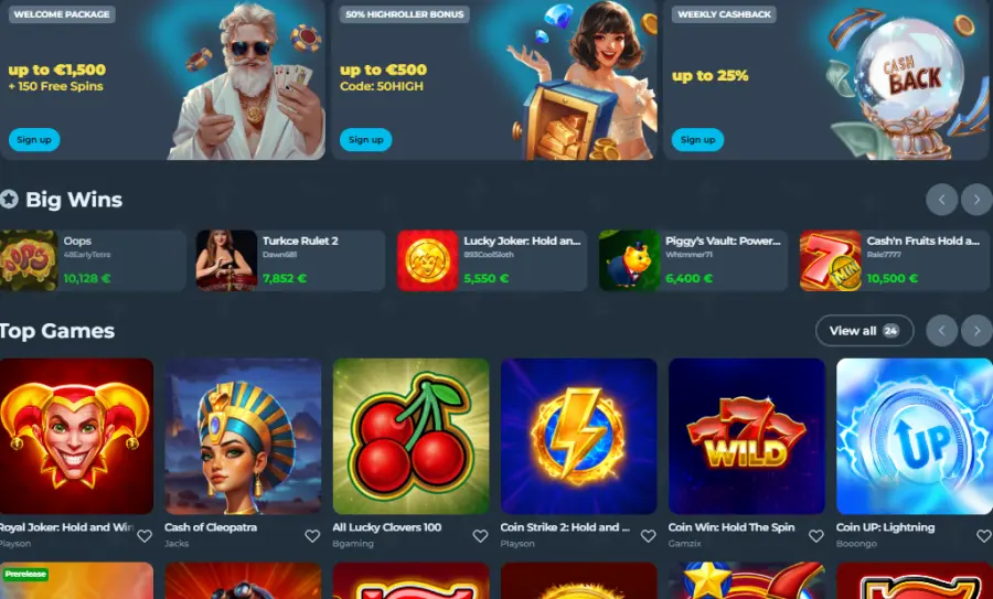 Gigaspinz login